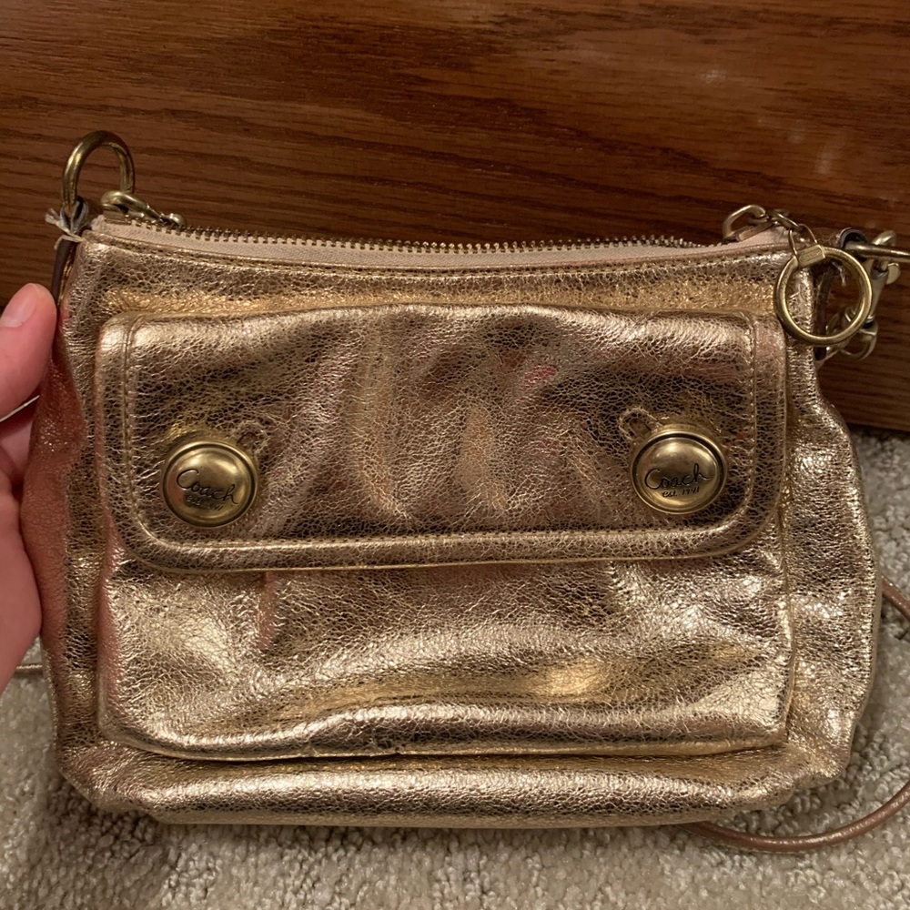 Coach Gold Metallic Crossbody